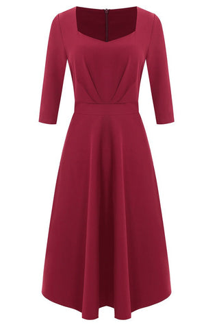 Elegant Burgundy A-Line Cocktail Party Dresses