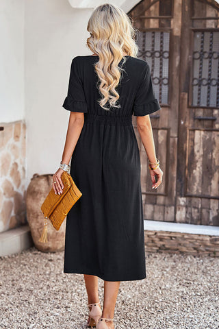 Gray A-line Mid-Length Dress