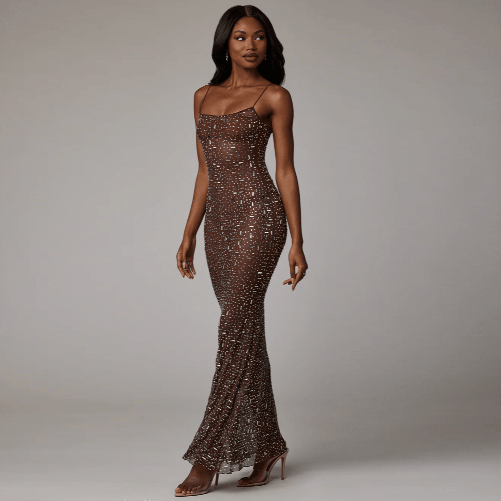 Antidote Sheer Embellished Maxi Dress