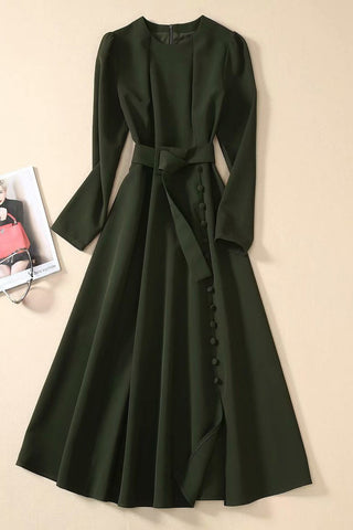 Kate Middleton Elegant Dark Green Holiday Party Dress