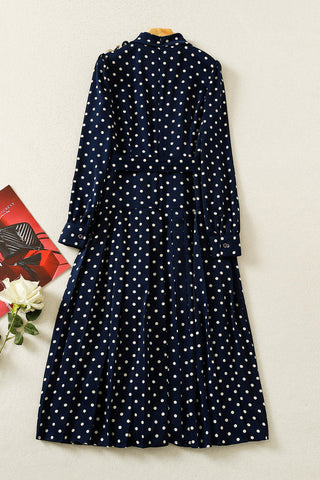 Kate Middleton Inspired Polka Dot Long Sleeve Dress