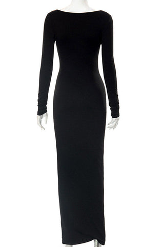 Kim K Inspired Black Long Sleeve Dress