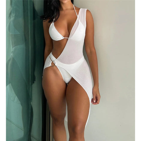 Rachel With Cover Up Halter Bikini