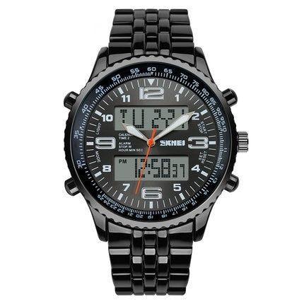 Men Outdoor Sport Watch Alarm Chrono Calendar Waterproof 3Bar Back Light Dual Display Wristwatches 1032