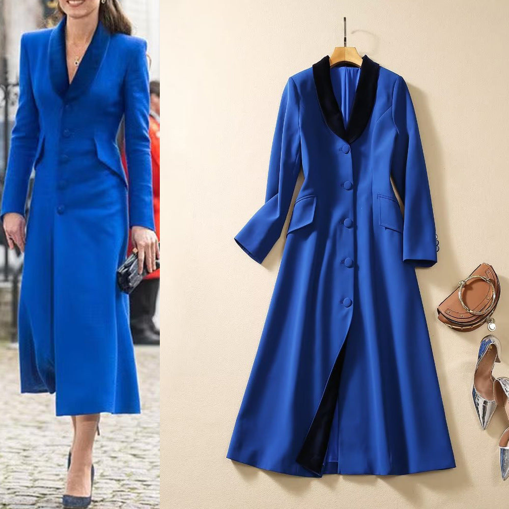 Midi Royal Blue Dress Inspired By Kate Middleton