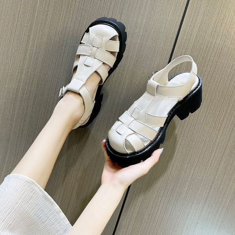 Durable Women's High Platform Summer Chunky Heels