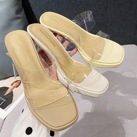 Women's Summer Comfortable Temperament Crystal Heels