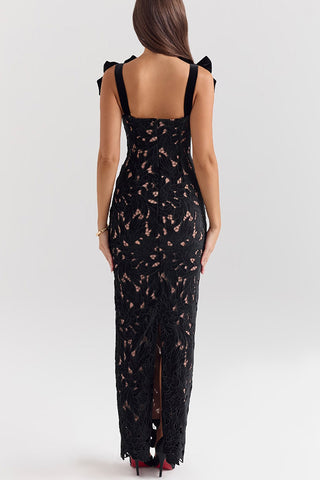 Lace bow hip dress