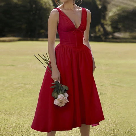 Backless Printed Halter Dress