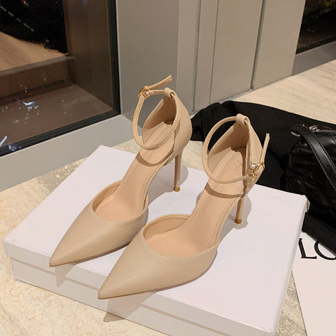 Women's Strap Closed Simple Korean Style Heels