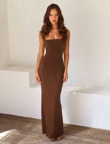 Gathered off-shoulder halter dress