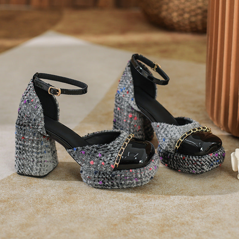 Classic Style Closed Toe High Female Heels