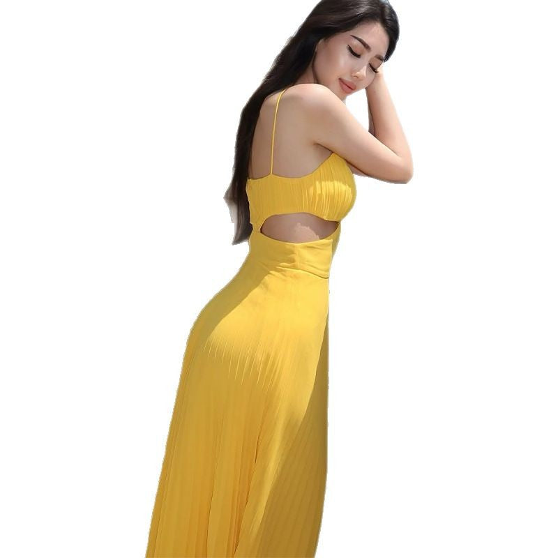 Sleeveless Backless Halter Dress