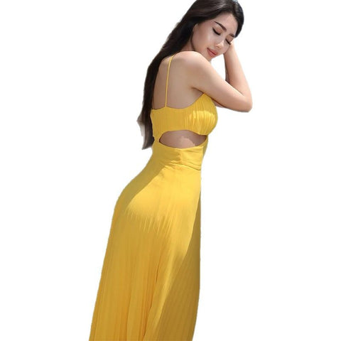 Sleeveless Backless Halter Dress