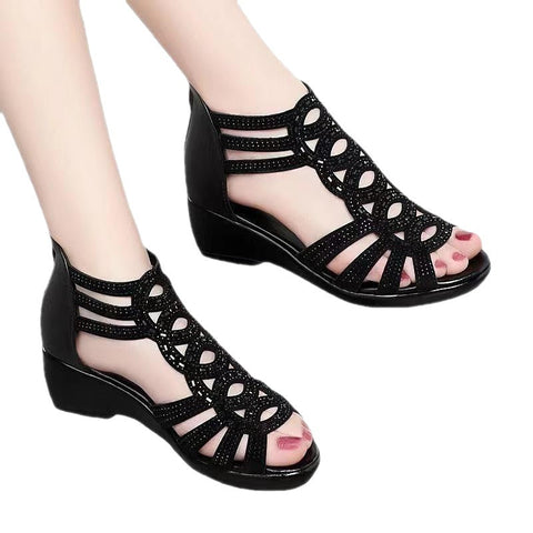 Cool Women's Roman Summer Bottom Mom Heels