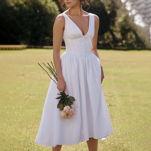 Backless Printed Halter Dress