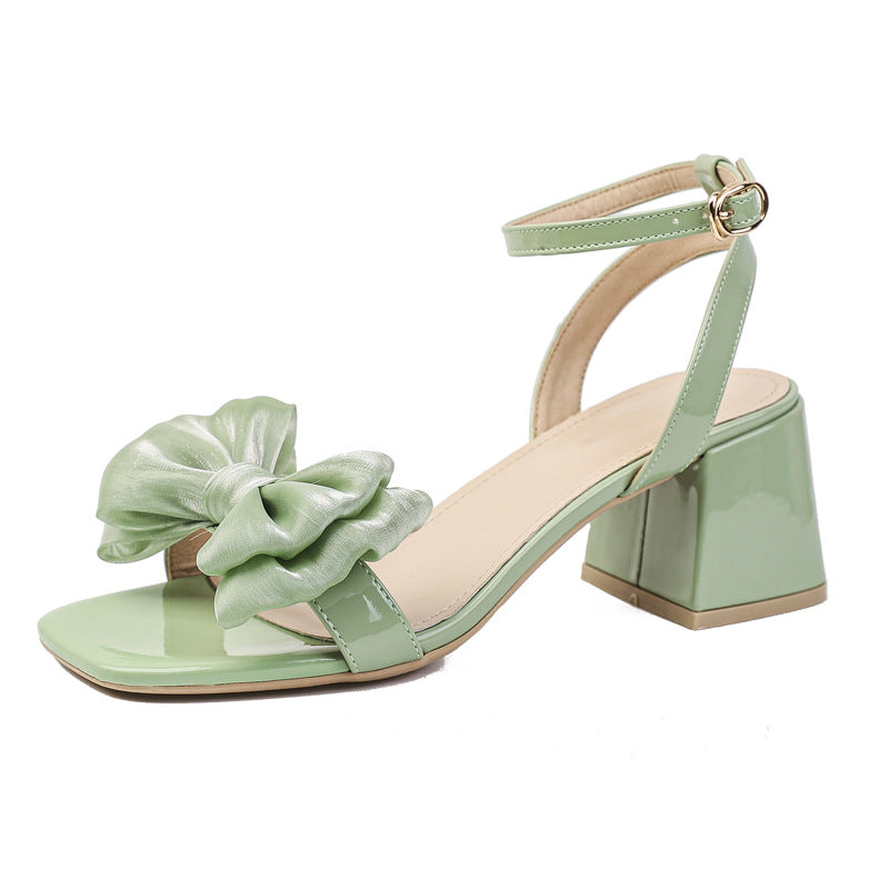 Women's Summer With Bowknot Skirt Fairy Style Heels