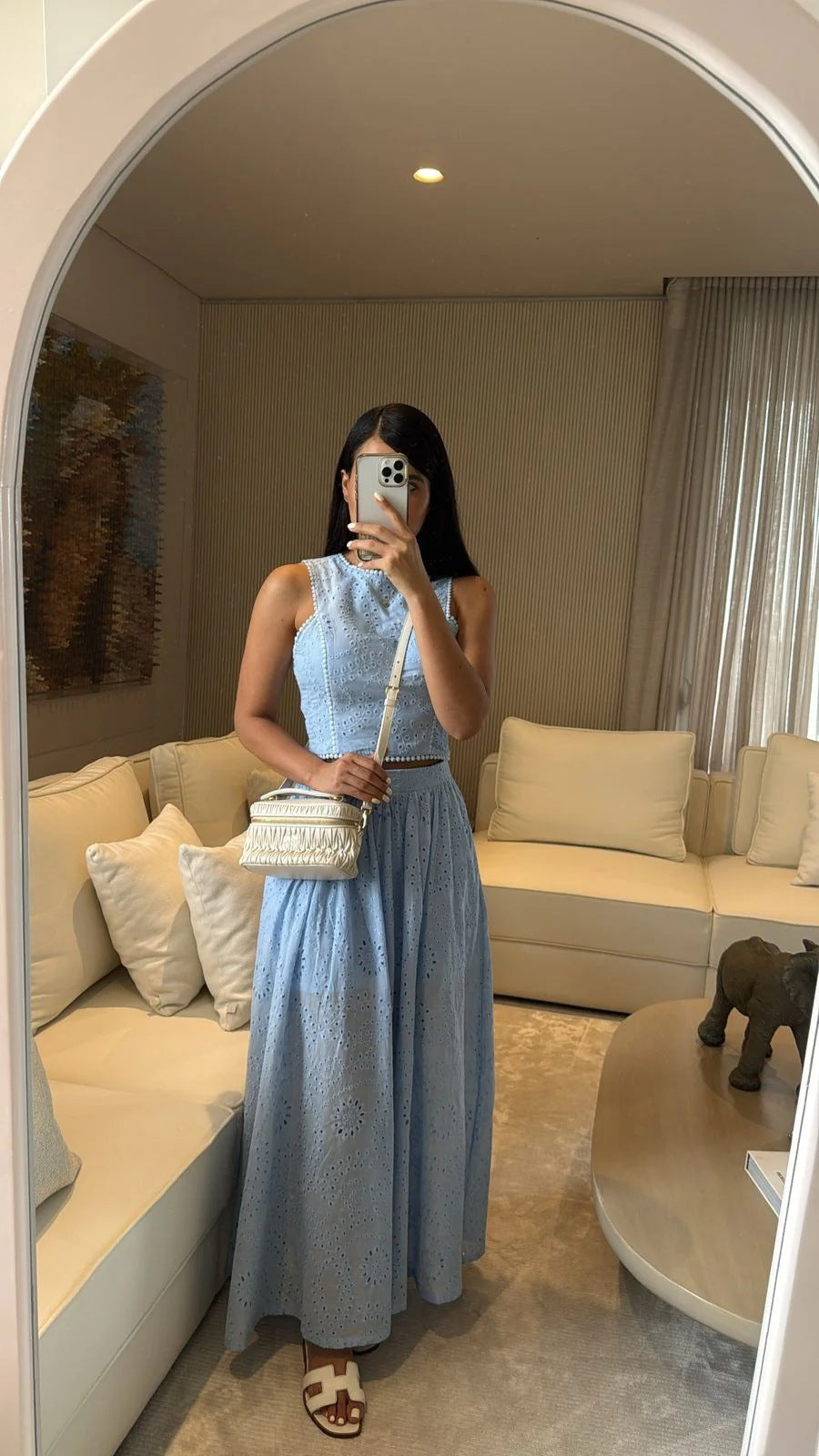 Vest lace skirt suit