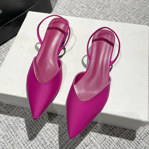 Women's Toe Summer Simple Pointed Square High Sandals