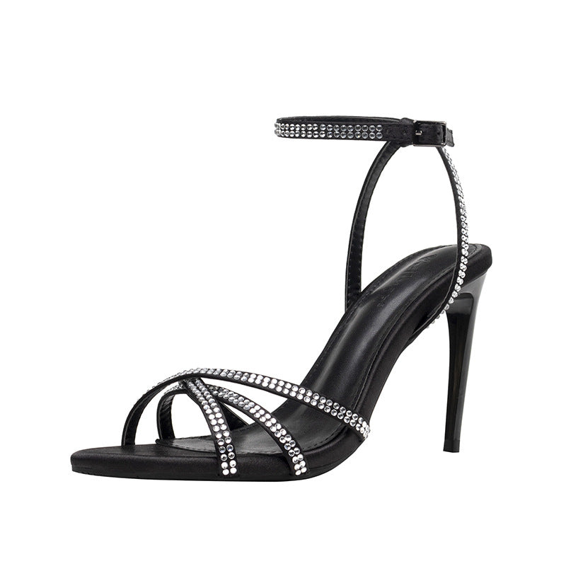 Women's Summer Pointed Toe Buckle Strap Heels