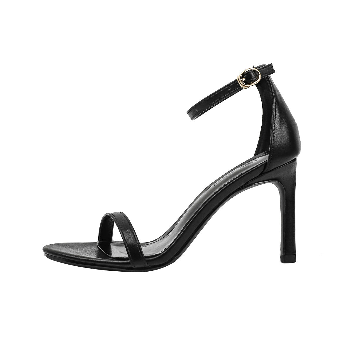 Women's Summer Black Strip Stiletto Niche Fairy Heels