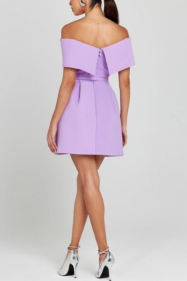 Belted off-shoulder dress
