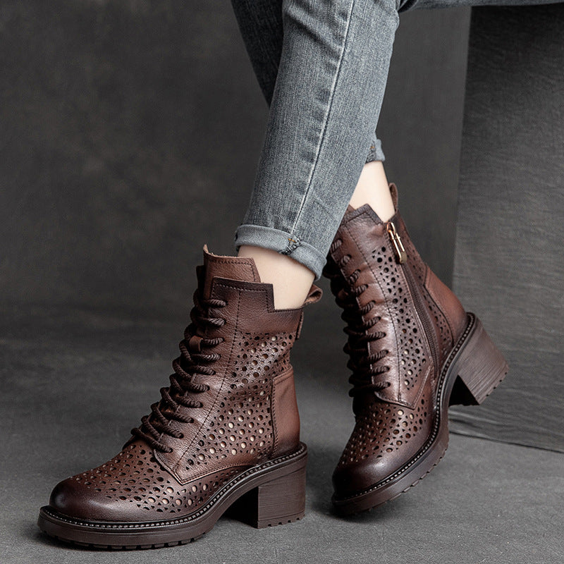 Women's High Top British Style Retro Rub Heels