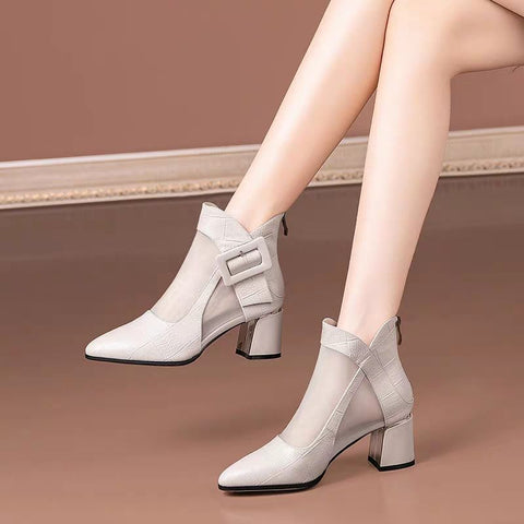 New Popular Women's Chunky Mid Summer Heels