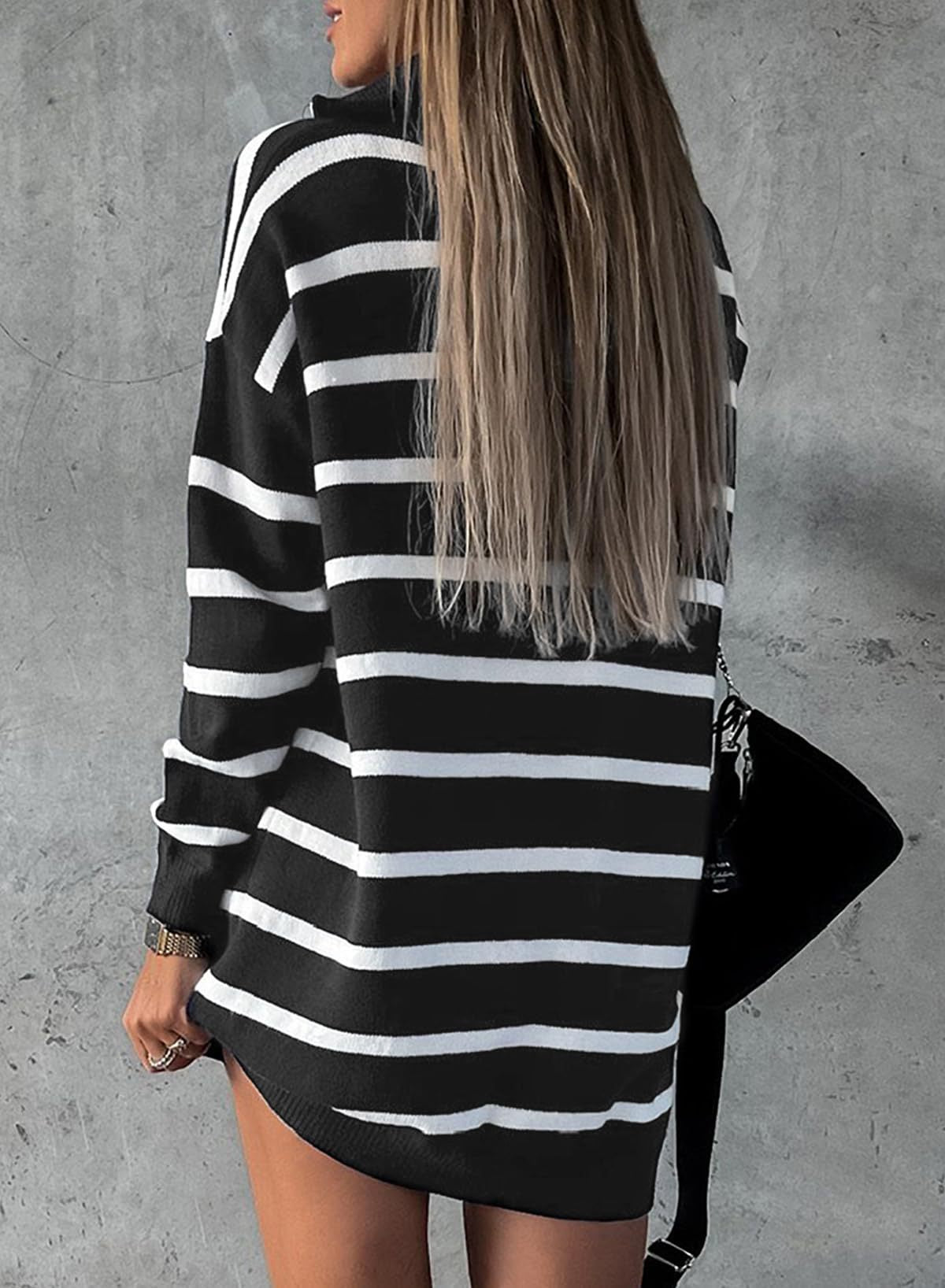 Stripe Comfy Casual Mini Shift Dress