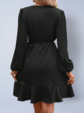 Short Mini Orange Long Sleeve A-Line Party Dresses