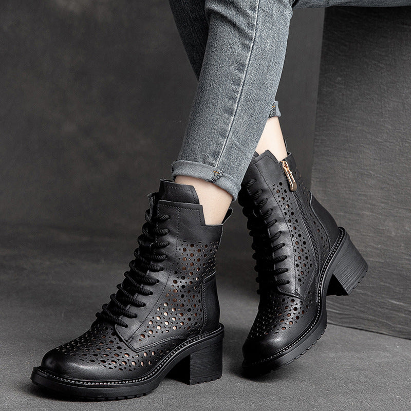 Women's High Top British Style Retro Rub Heels