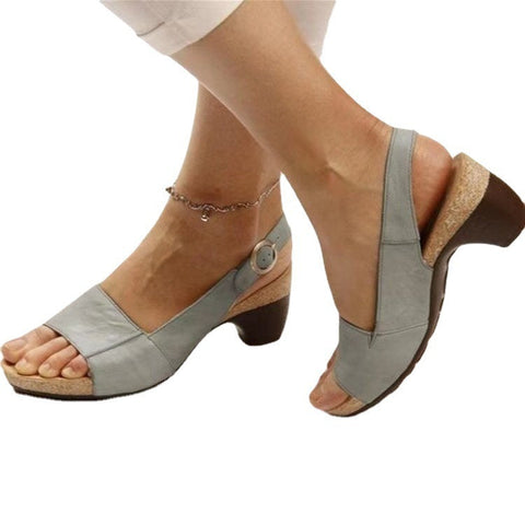 Trendy Creative Women's Spring Buckle Chunky Heels