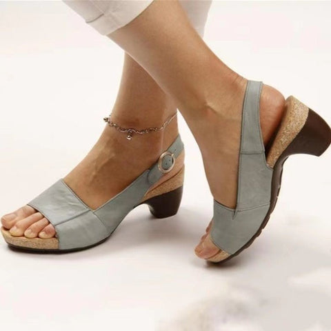 Trendy Creative Women's Spring Buckle Chunky Heels