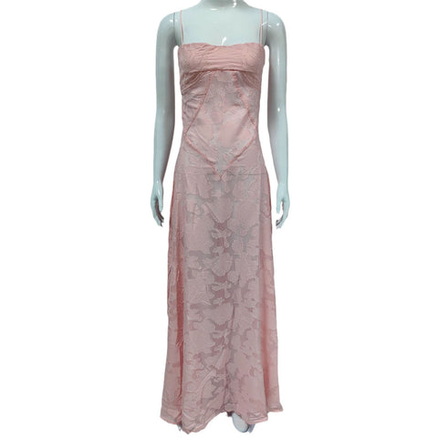 Sheer Fitted Holiday Floral Dress