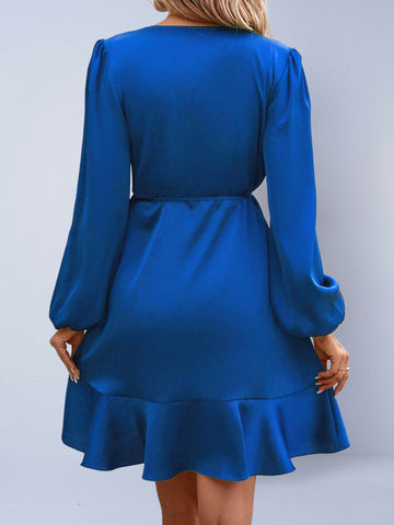 Short Mini Orange Long Sleeve A-Line Party Dresses
