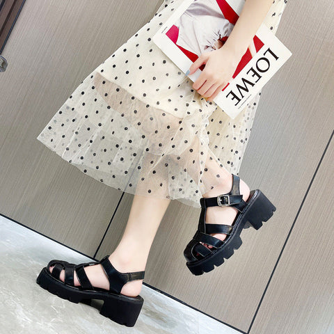 Durable Women's High Platform Summer Chunky Heels