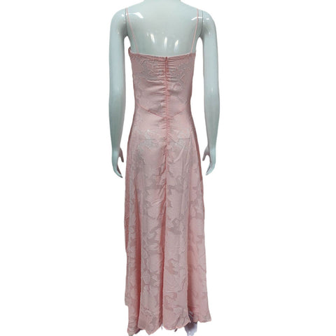 Sheer Fitted Holiday Floral Dress