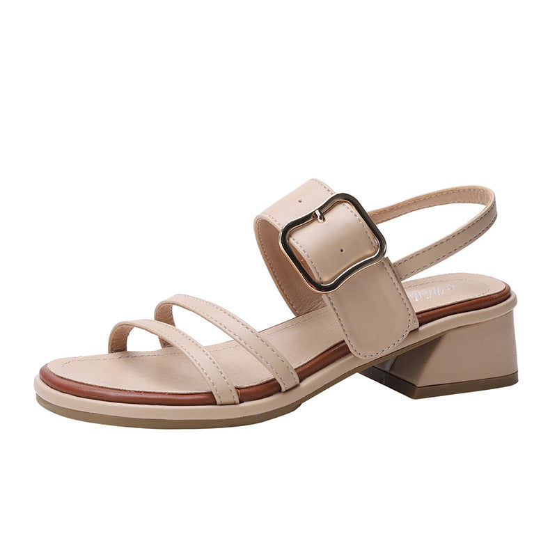 Women's Chunky For Outer Wear Comfortable Summer Strap Sandals