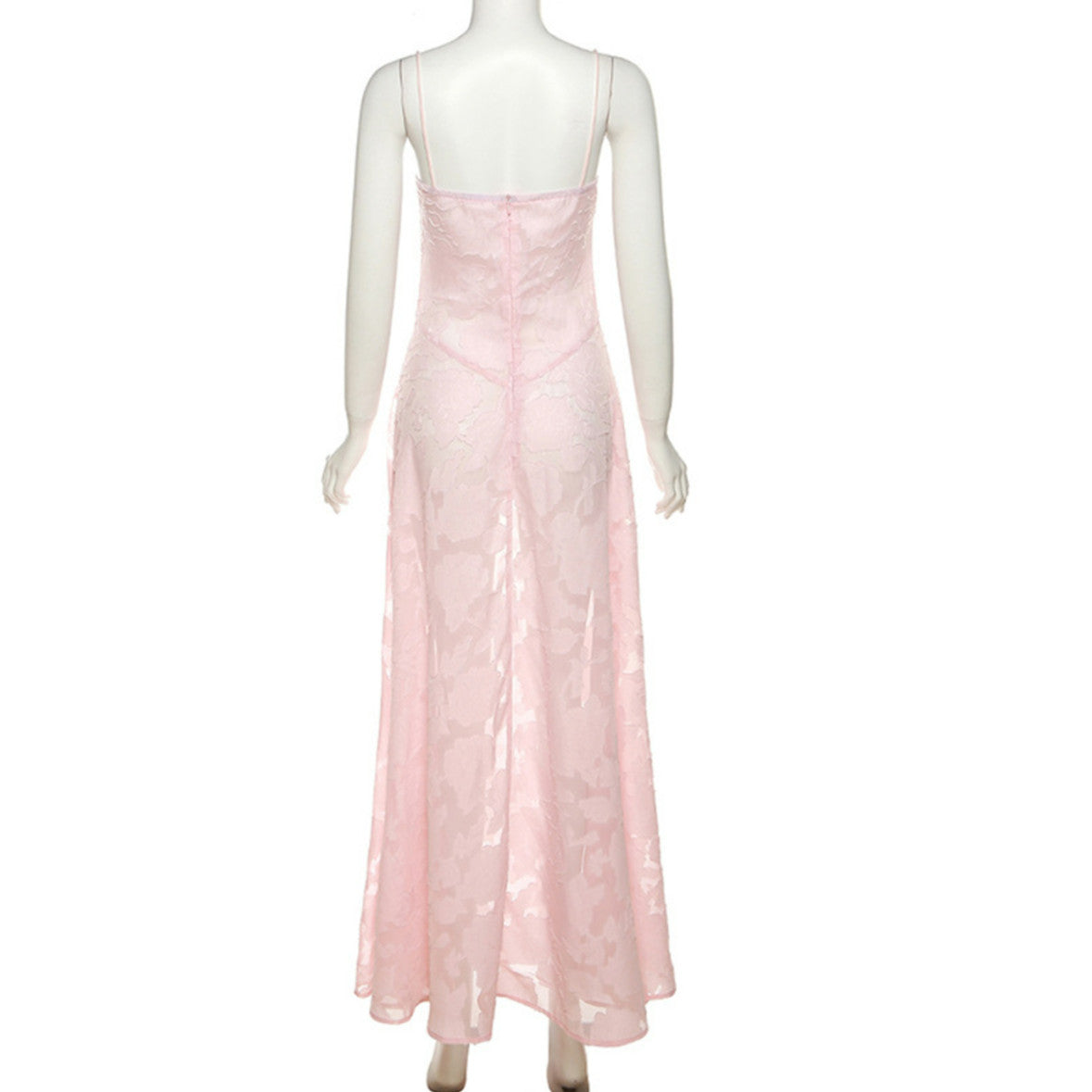 Sheer Fitted Holiday Floral Dress