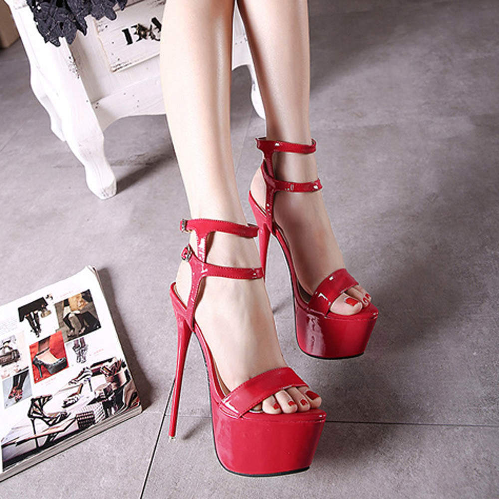 Women's Large Size Waterproof Platform High Heels