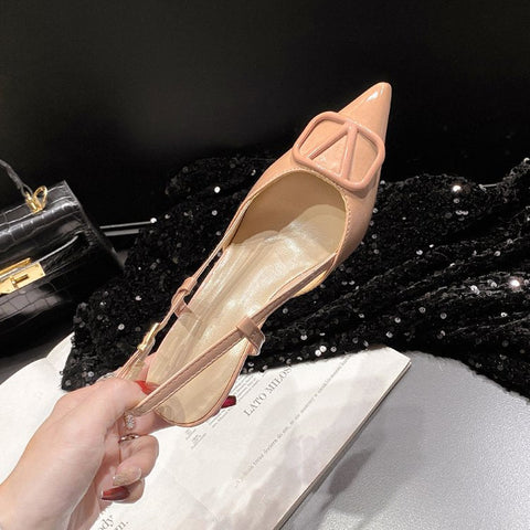 Women's Mom French Style Summer Pointed Toe Heels