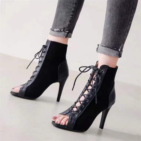 Women's Autumn Ankle Stiletto Dancing Plus Size Heels