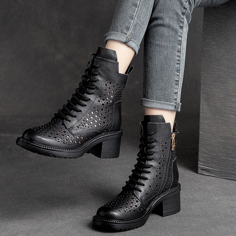 Women's High Top British Style Retro Rub Heels