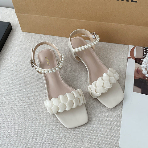 Women's With Chunky Fairy Gentle Style Fat Heels