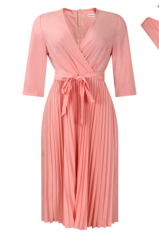 Pink A-Line Knee Length Dress