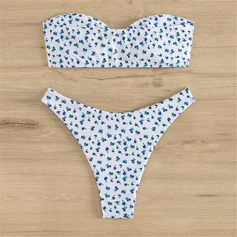 Julie Flowers Floral Bandeau Bikini