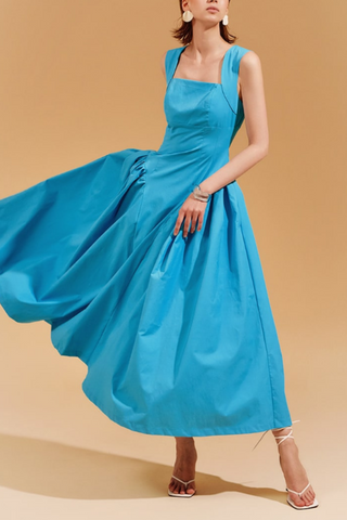 Anna Square Neck Midi Dress