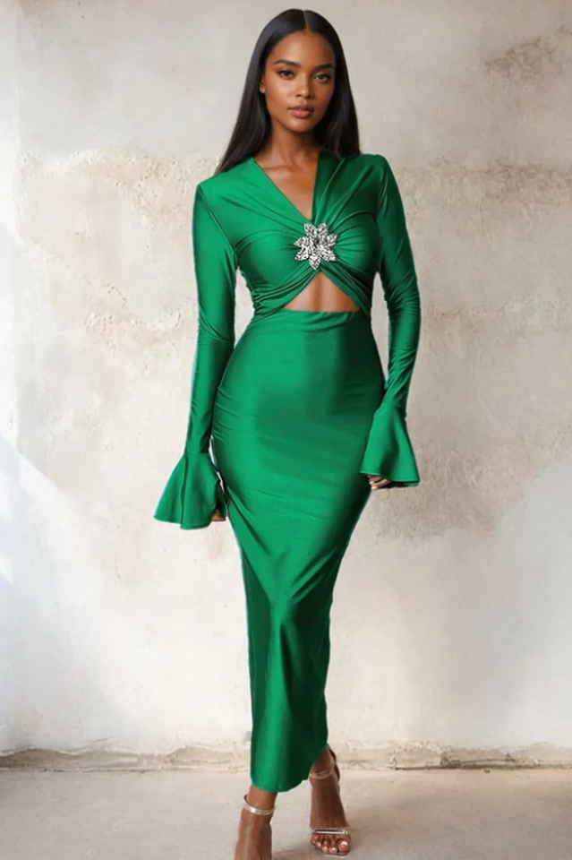 Monique Front Cut Out Maxi Dress