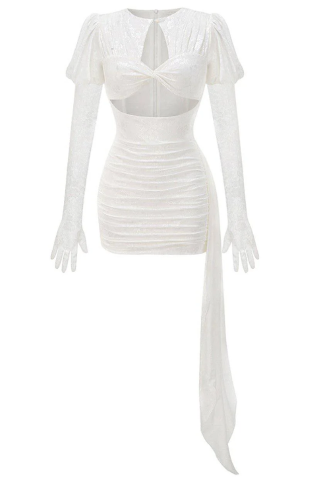 Myra Cutout Draped Mini Dress