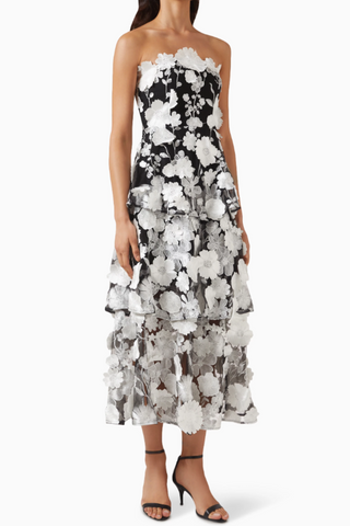 Selene Maxi Tiered 3D Dress